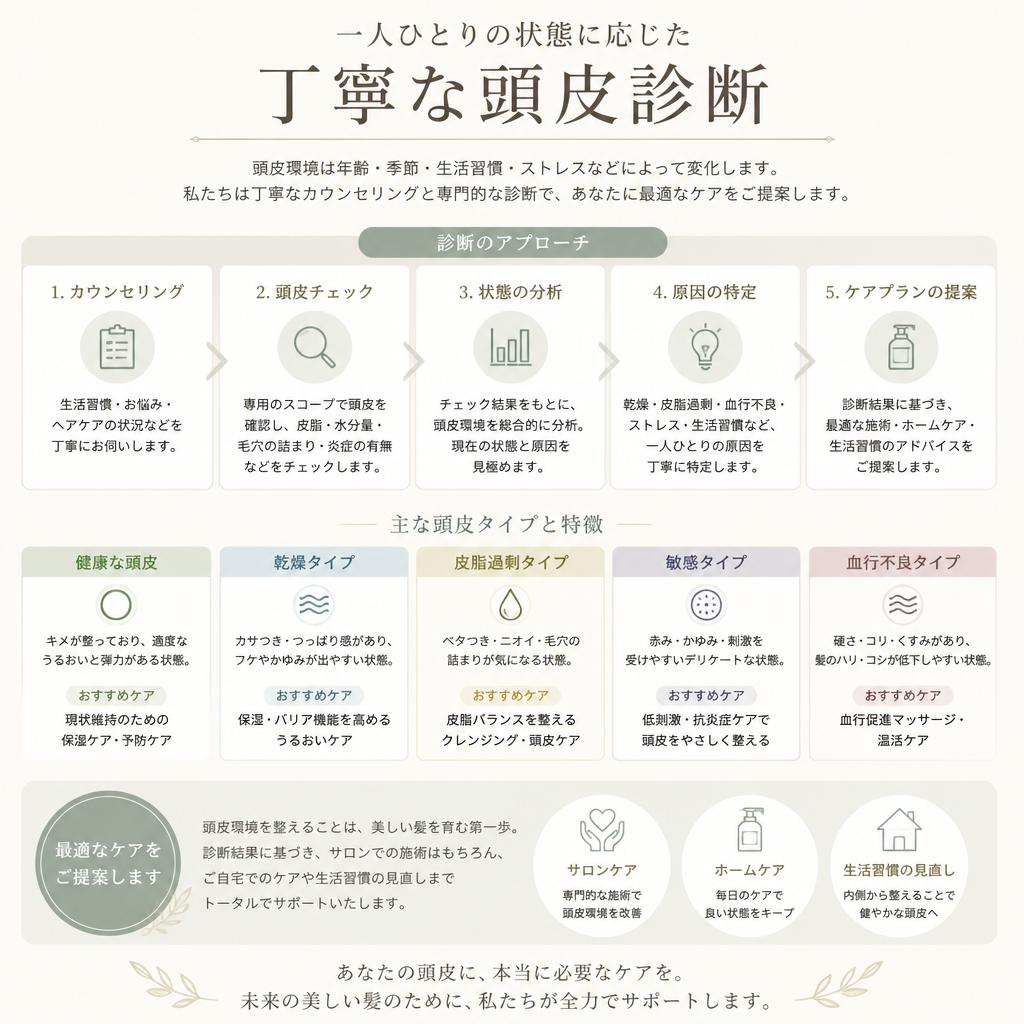 個別対応の頭皮診断