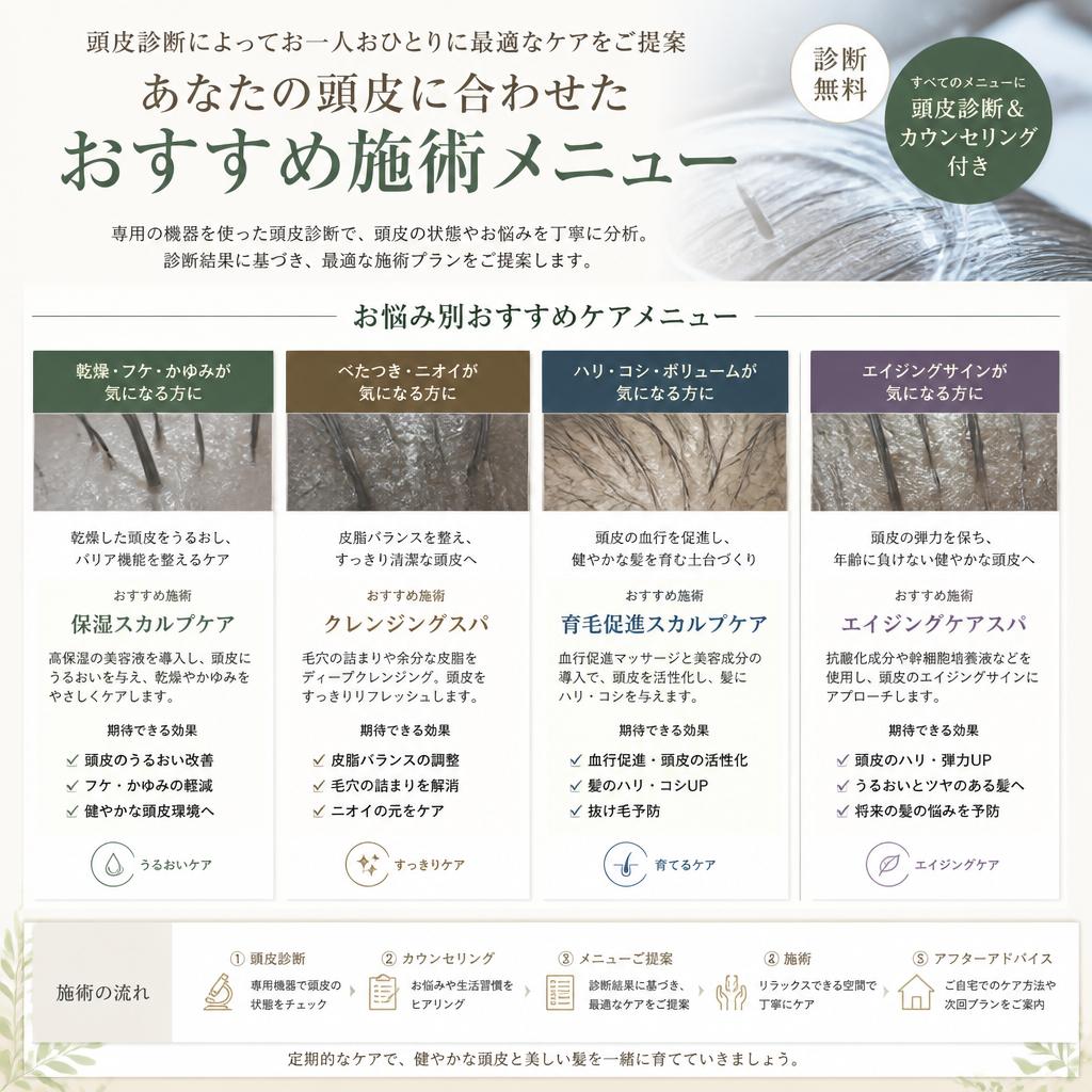 5. 受けられるケアメニュー