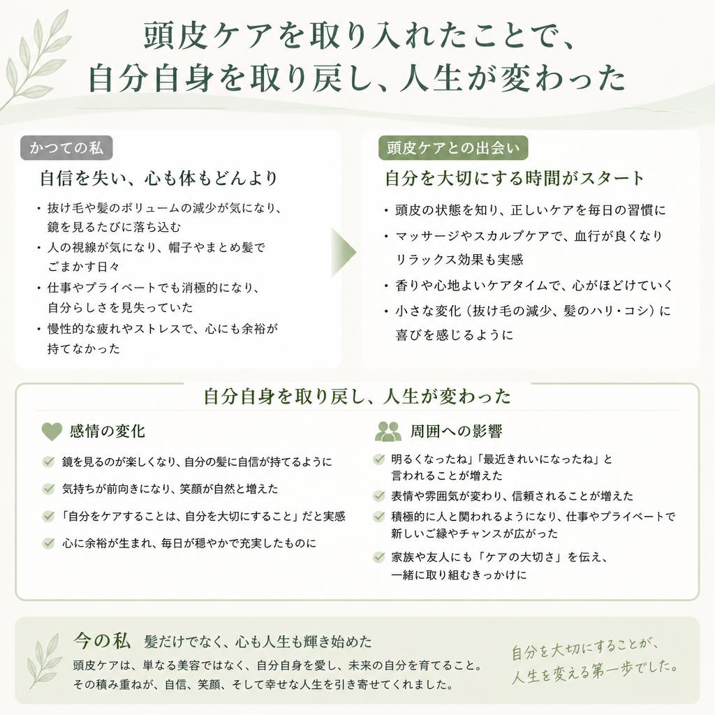 人生を変えた頭皮ケア