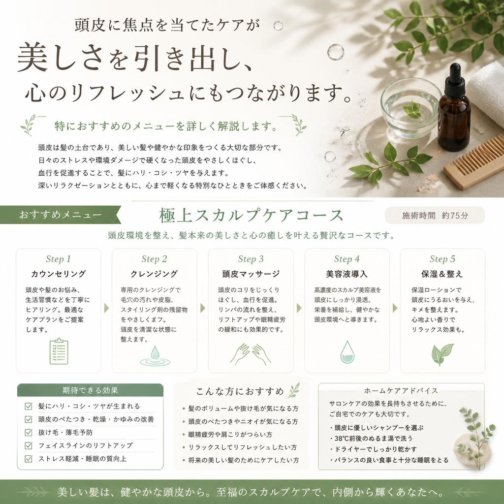 頭皮ケアによる美しさとリフレッシュ
