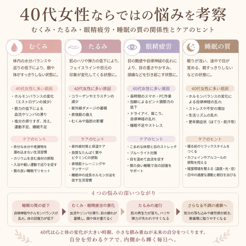 40代女性が抱える悩みとは？
