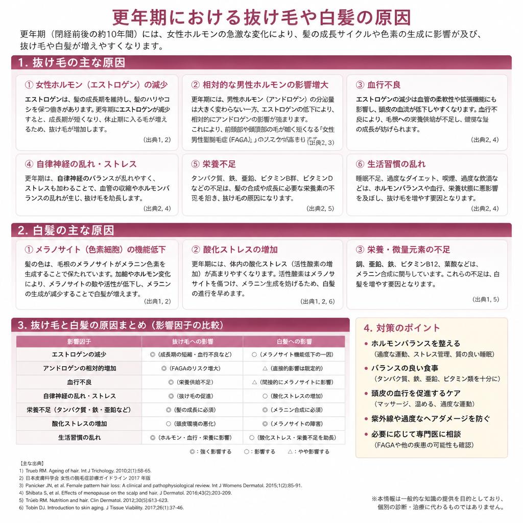2. 抜け毛・白髪が増える理由