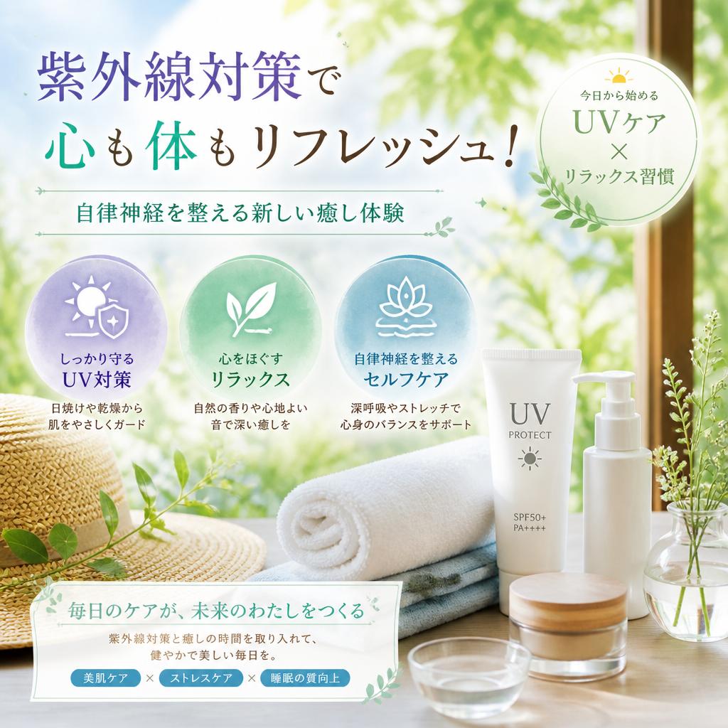 紫外線対策で心も体もリフレッシュ！自律神経を整える新しい癒し体験