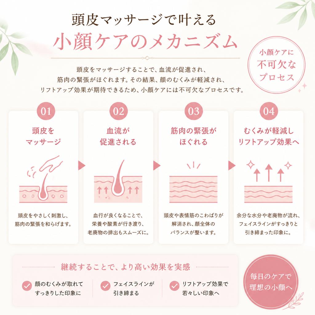 ヘッドマッサージの効果｜小顔を実現する理由