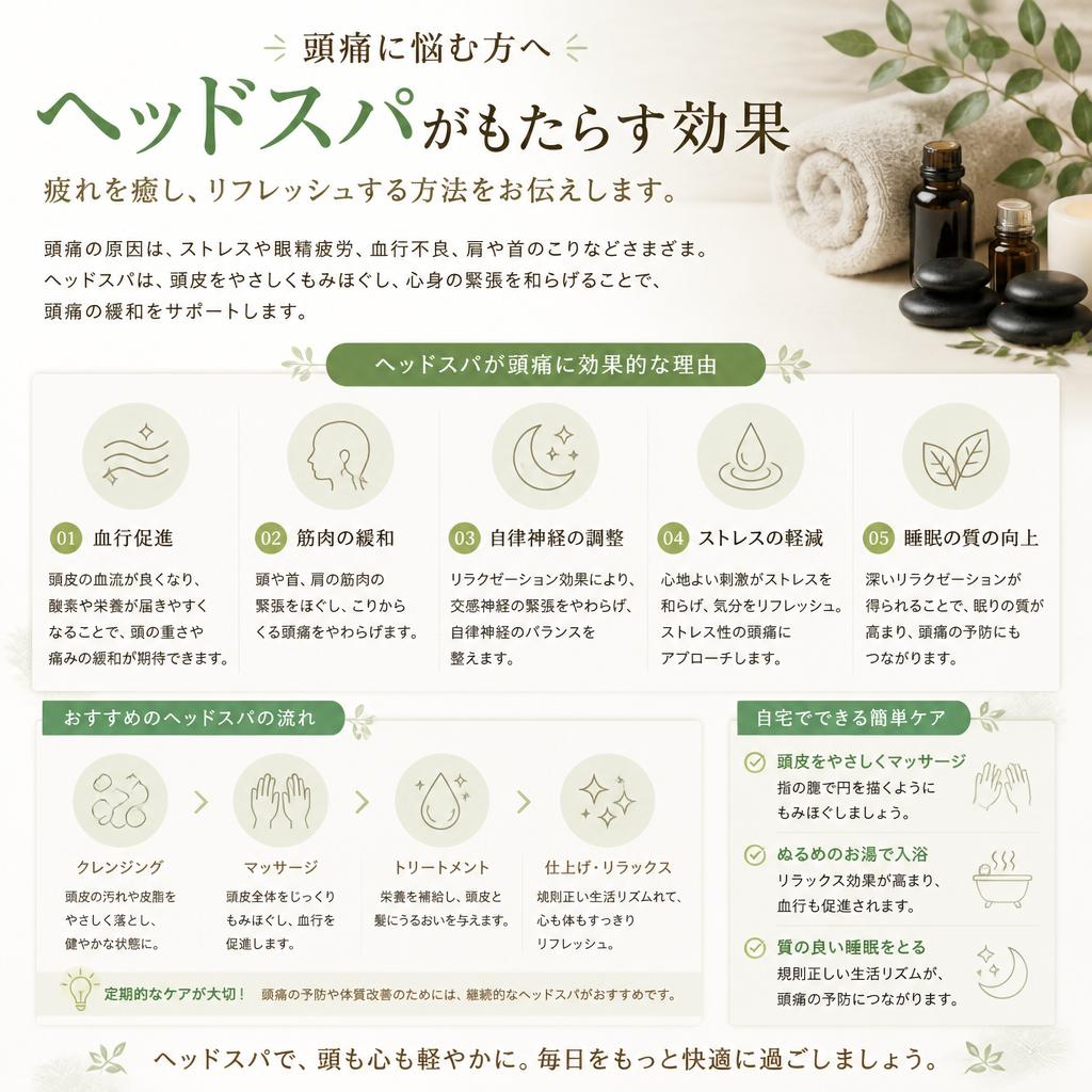 頭痛改善とヘッドスパの関係